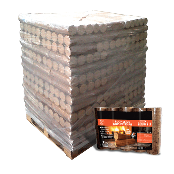 Holzbriketts · Palette mit 104 Packungen